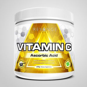 VITAMIN-C Ascorbic Acid 250 gram tub with 500 mg scoops. Extreme Immune system support and Antioxidant Protection.